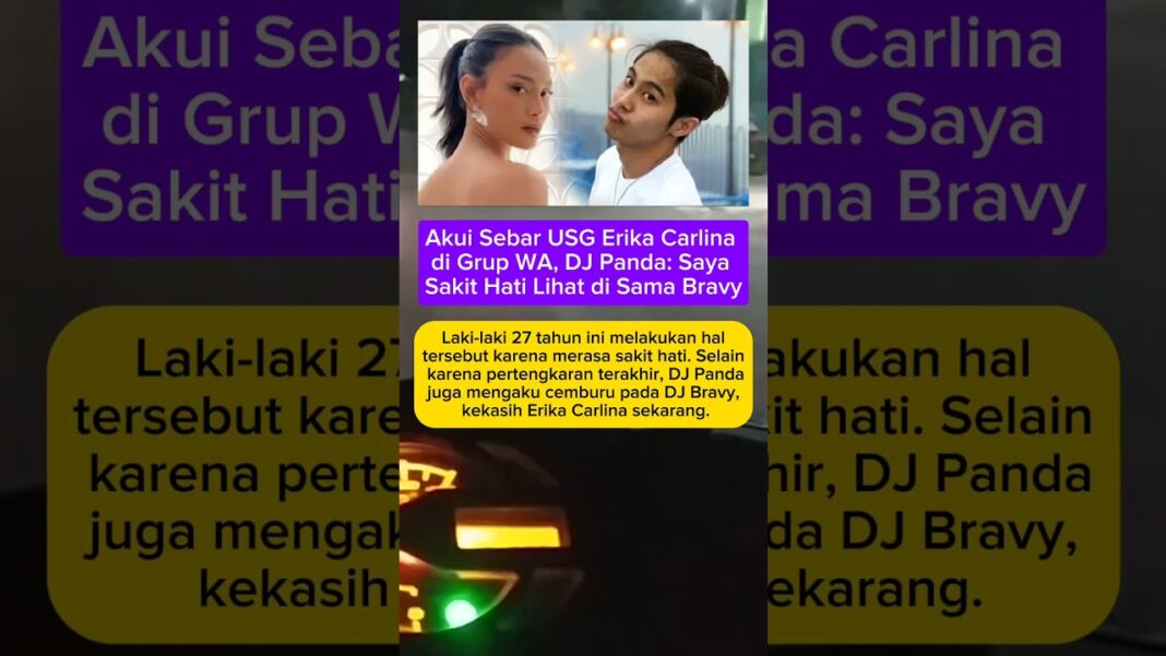 DJ Panda Akui Sebar Foto USG Erika Carlina ke Grup WA