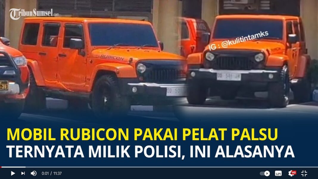 Viral Rubicon Pakai Pelat Imitasi di Makassar Ternyata Punya Perwira Polisi, Apa Alasannya?