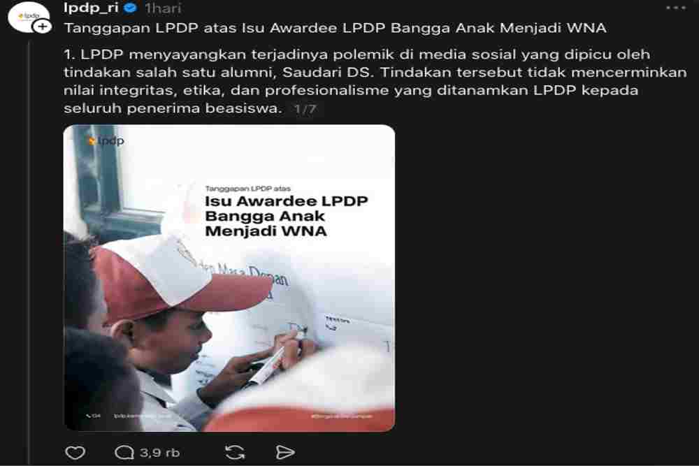 Alumni LPDP Bangga Anaknya Jadi WNA, Ini Kata Wamen Stella