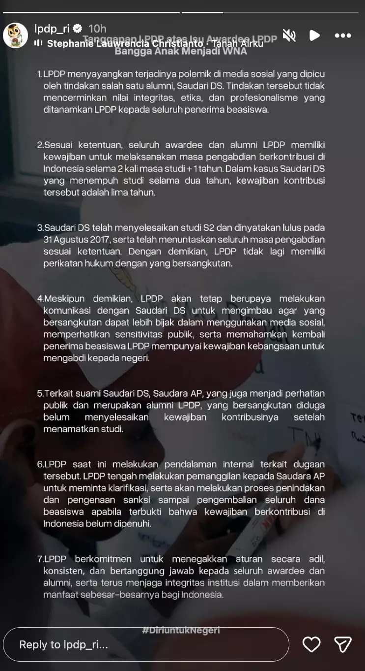 Viral kasus DS, Purbaya 'blacklist' dan mohon balik biaya LPDP